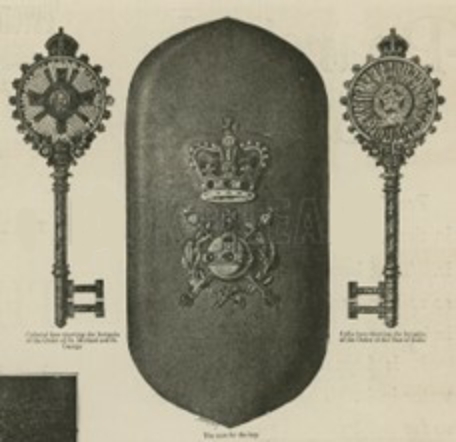 Keys used by the Prince of Wales to ring the Alexandra Bells